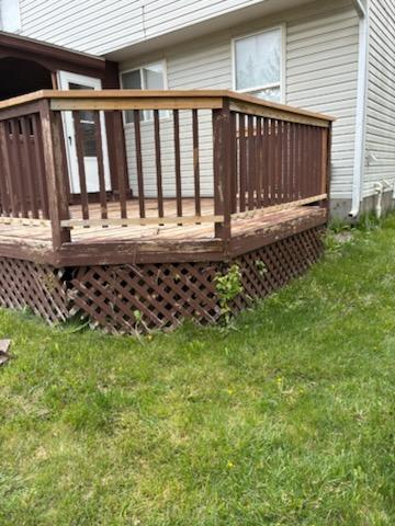 Deck refinishing — Before